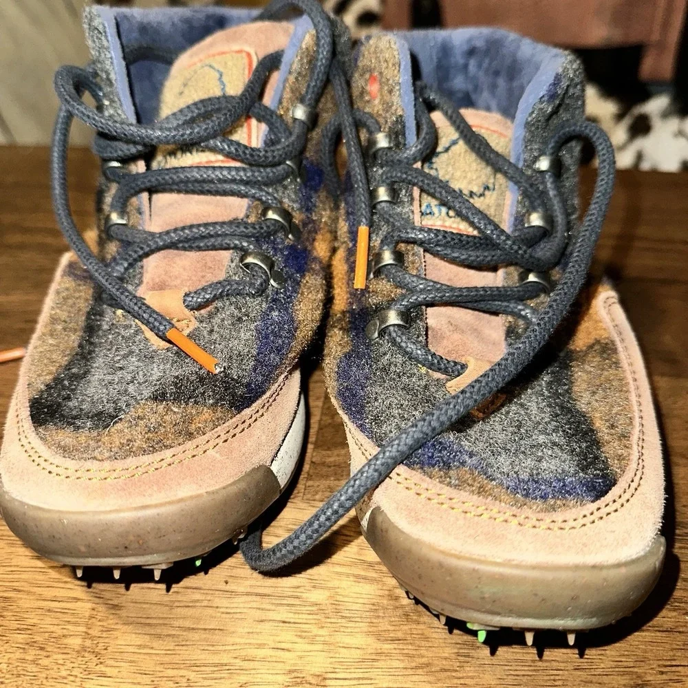 Satorisan Kiso Wool‎ Spots Minka Hiking Boots Women's Sz 37 Us Sz 6-6.5